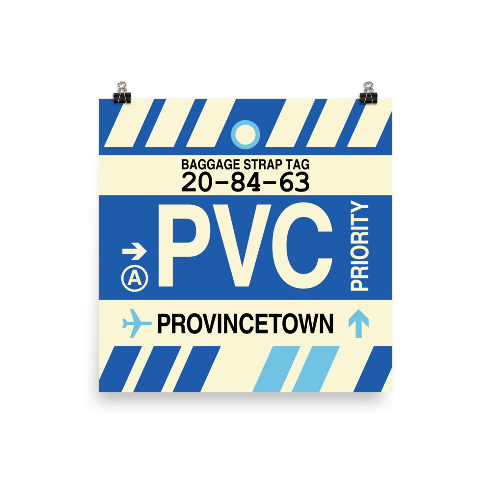 PVC Provincetown Poster Print • Jet Age Baggage Tag Design • YHM Designs - Image 05