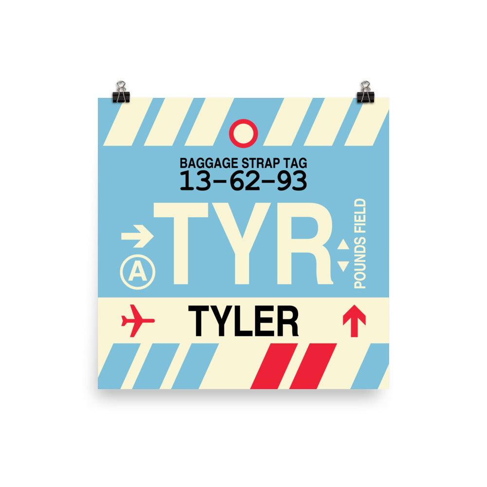 TYR Tyler Poster Print • Jet Age Baggage Tag Design • YHM Designs - Image 05