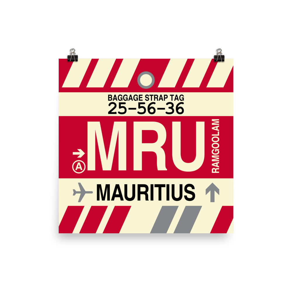 Travel-Themed Poster Print • MRU Port Louis Souvenir • YHM Designs - Image 05
