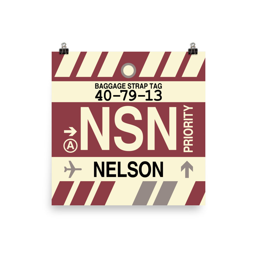 Travel-Themed Poster Print • NSN Nelson Souvenir • YHM Designs - Image 05