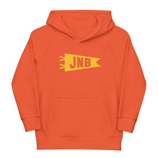 Kid's Sustainable Hoodie - Yellow Graphic • JNB Johannesburg • YHM Designs - Image 01