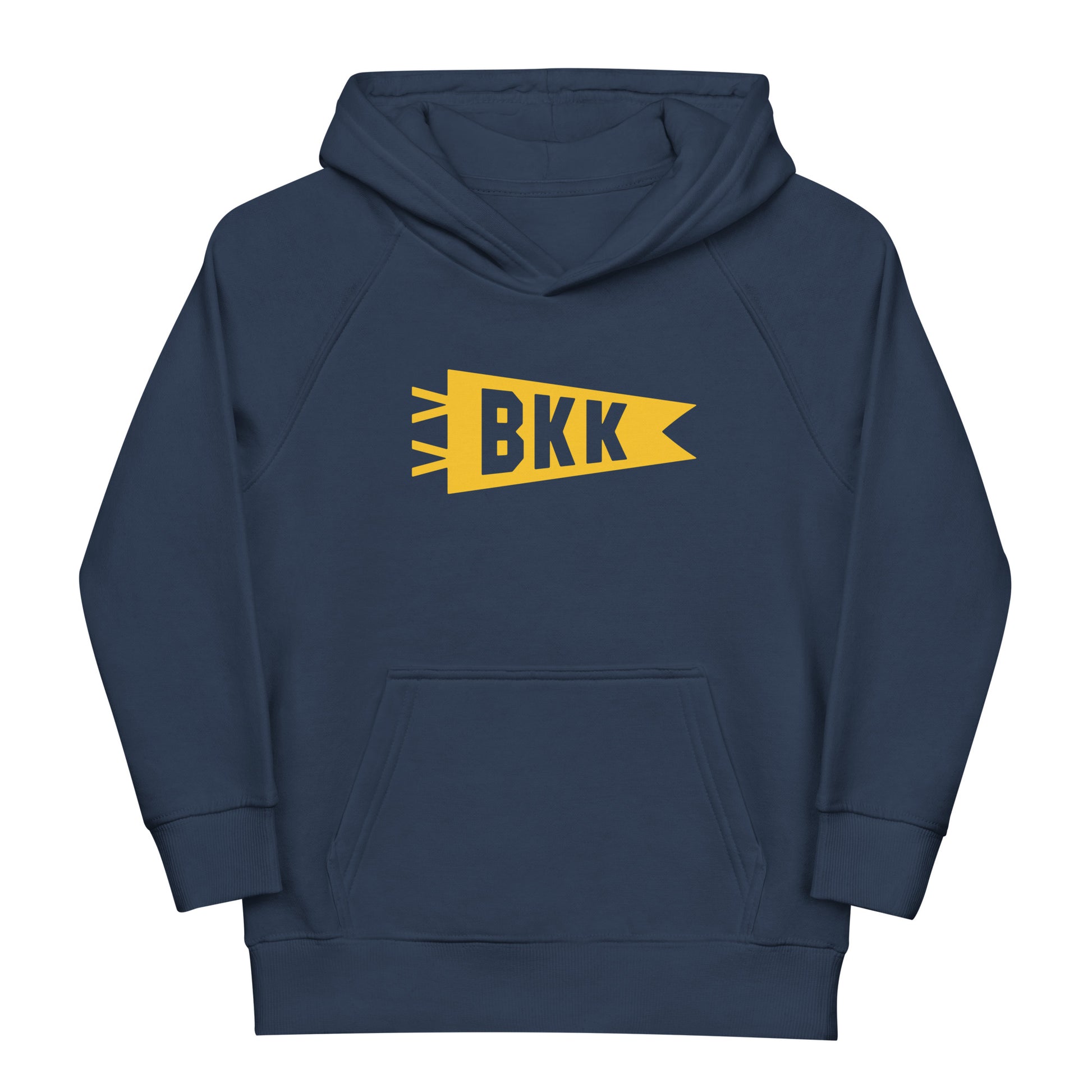 Kid's Sustainable Hoodie - Yellow Graphic • BKK Bangkok • YHM Designs - Image 02