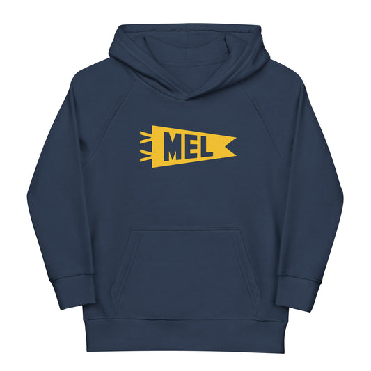Kid's Sustainable Hoodie - Yellow Graphic • MEL Melbourne • YHM Designs - Image 02