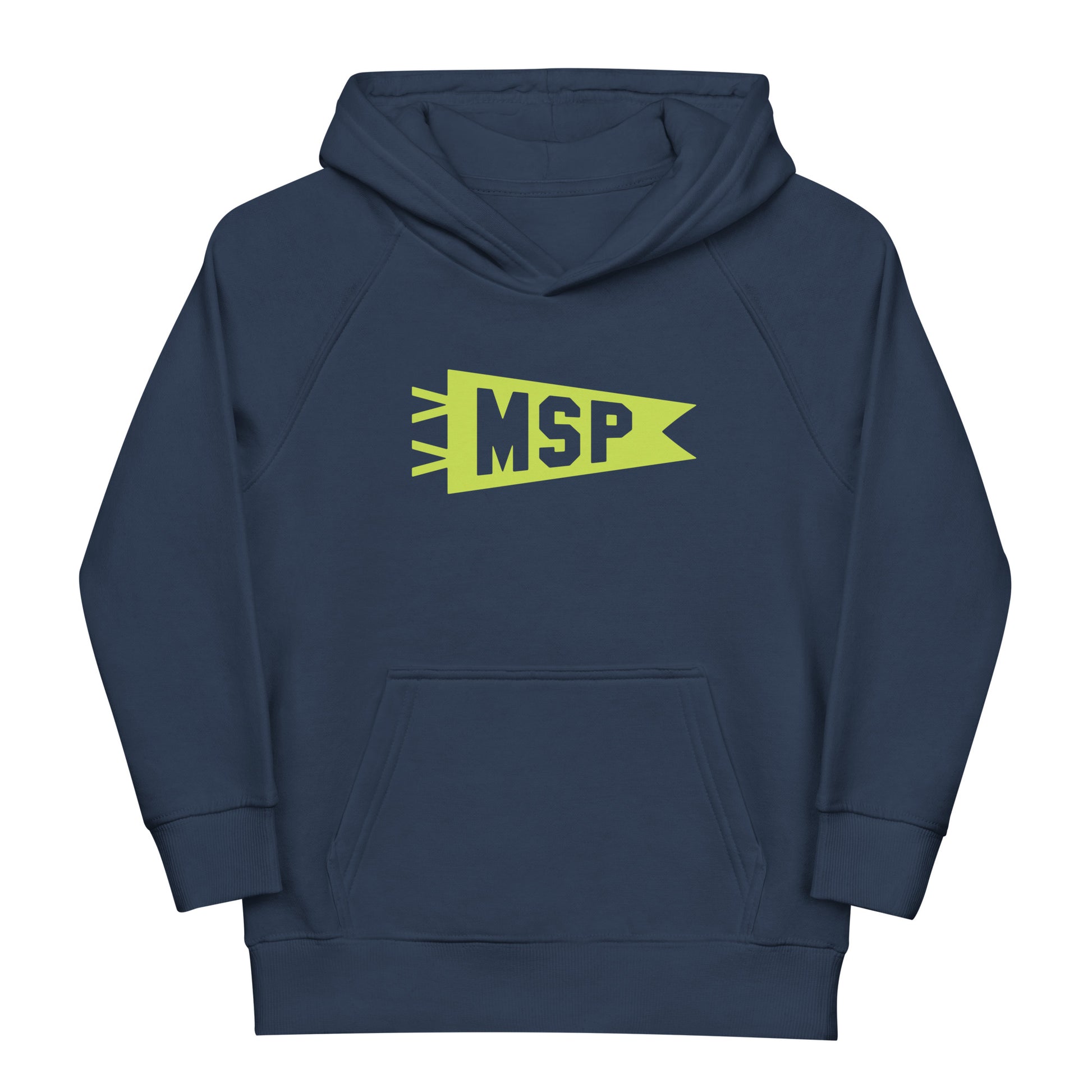 Kid's Sustainable Hoodie - Green Graphic • MSP Minneapolis • YHM Designs - Image 01