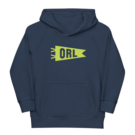 Kid's Sustainable Hoodie - Green Graphic • ORL Orlando • YHM Designs - Image 01
