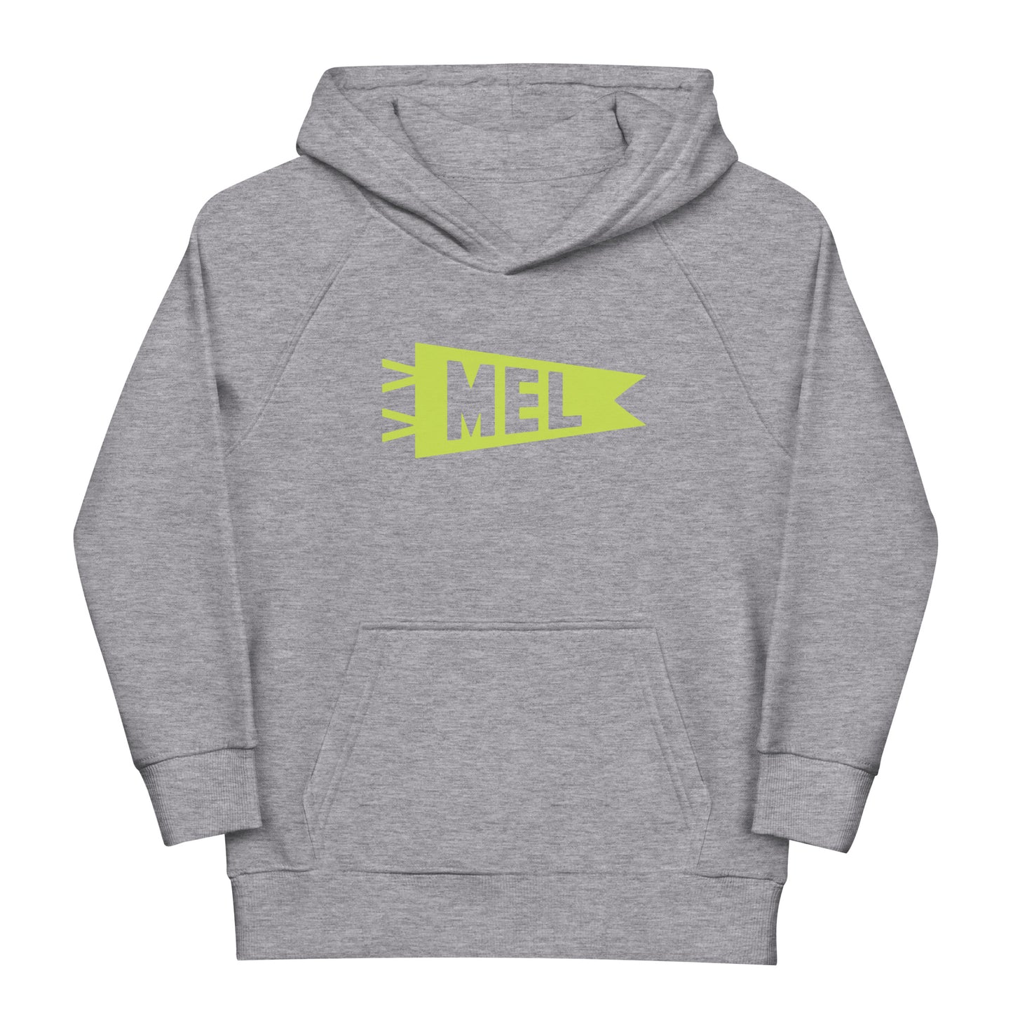 Kid's Sustainable Hoodie - Green Graphic • MEL Melbourne • YHM Designs - Image 02