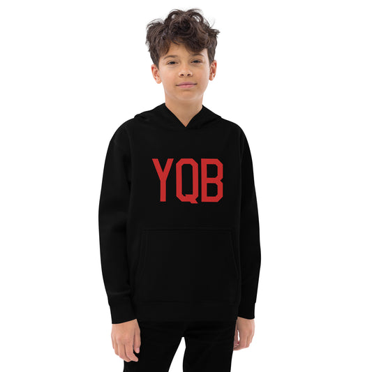 Airport Code Kid's Hoodie • YQB Quebec City • YHM Designs - Image 01
