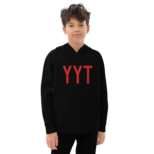 Airport Code Kid's Hoodie • YYT St. John's • YHM Designs - Image 01