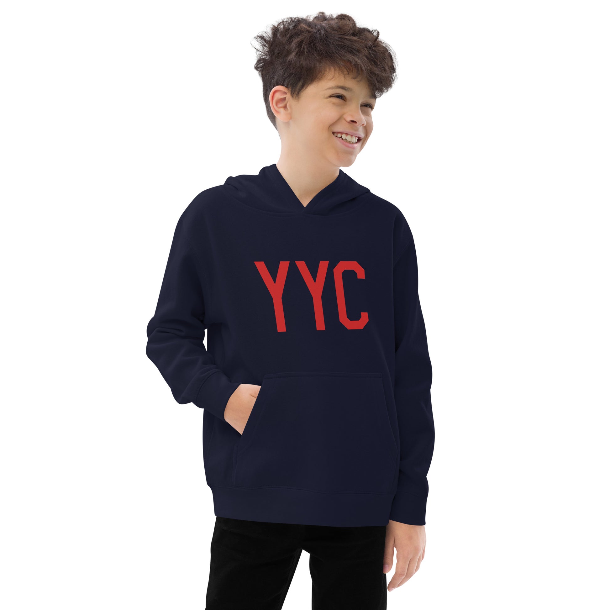 Airport Code Kid's Hoodie • YYC Calgary • YHM Designs - Image 08