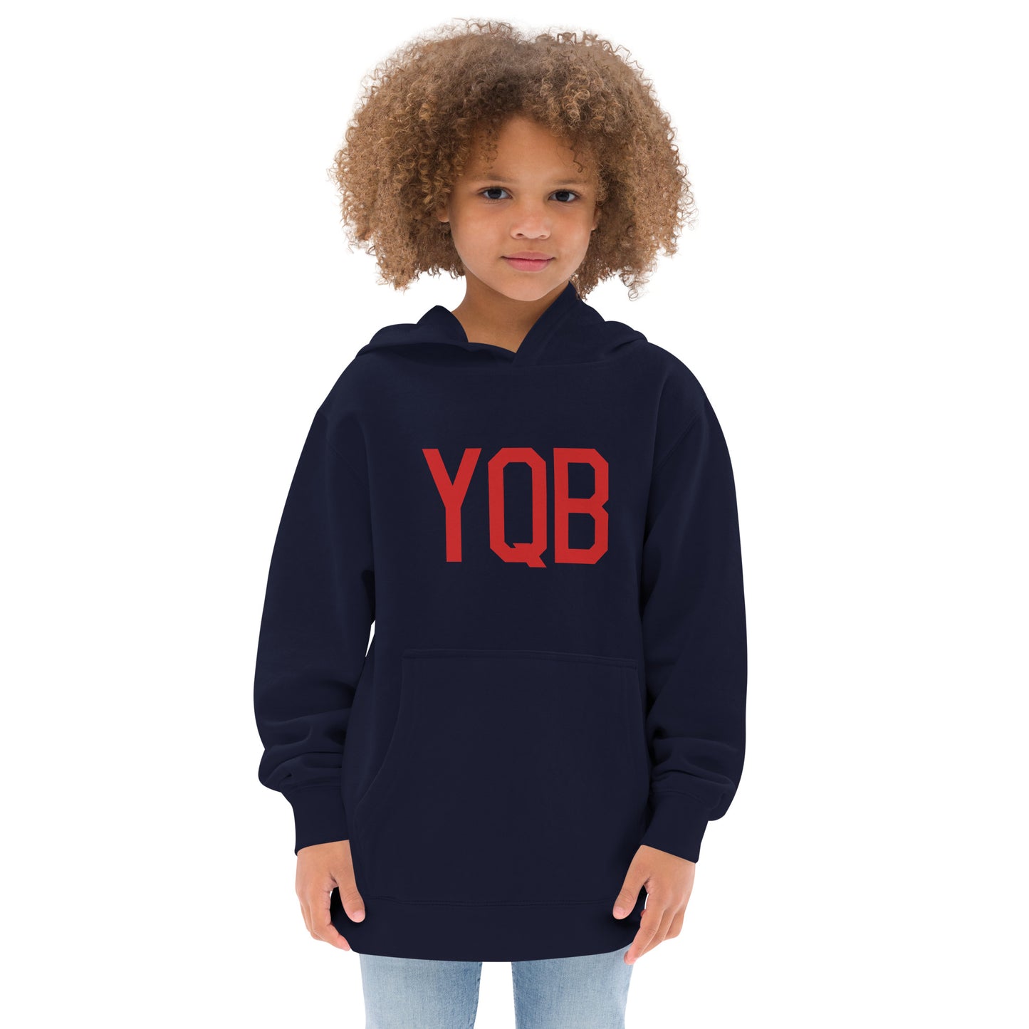 Airport Code Kid's Hoodie • YQB Quebec City • YHM Designs - Image 03
