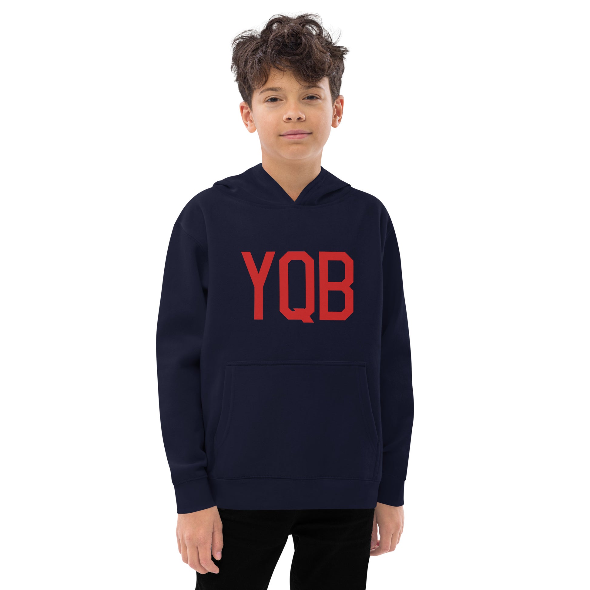 Airport Code Kid's Hoodie • YQB Quebec City • YHM Designs - Image 07