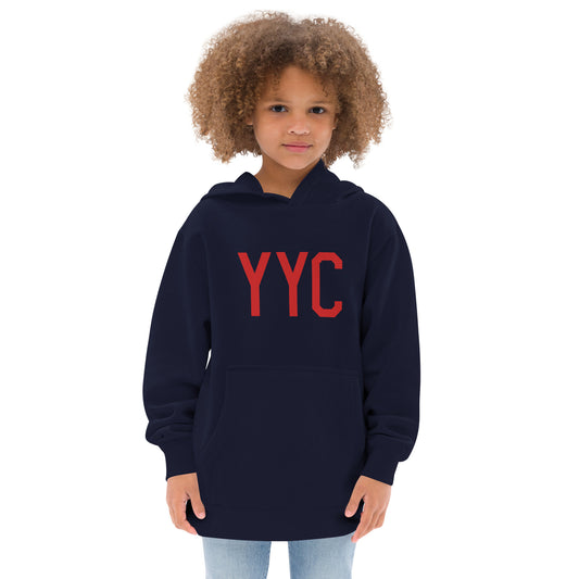 Airport Code Kid's Hoodie • YYC Calgary • YHM Designs - Image 02
