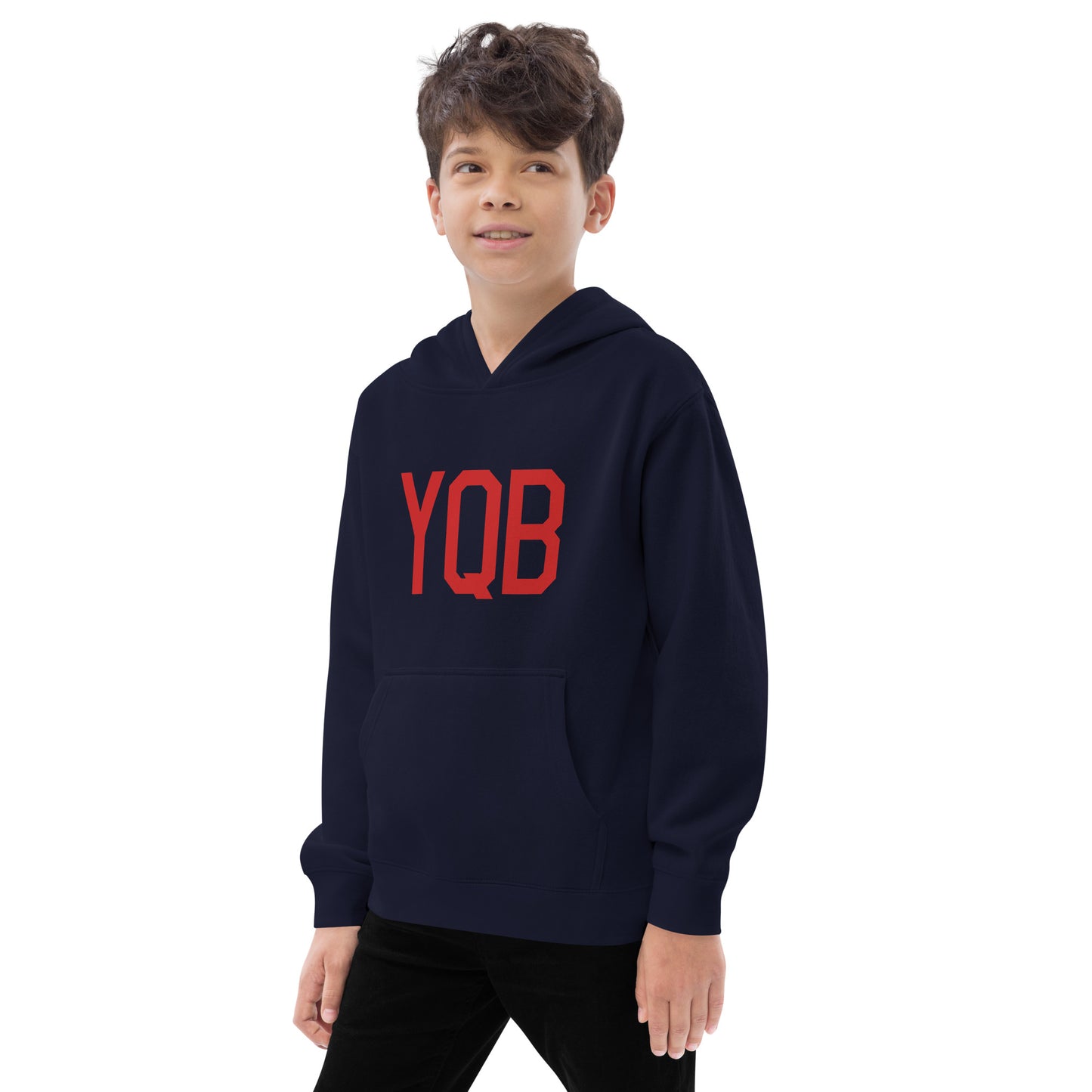 Airport Code Kid's Hoodie • YQB Quebec City • YHM Designs - Image 09