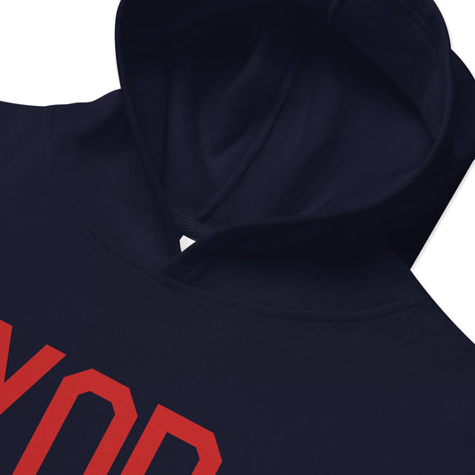Airport Code Kid's Hoodie • YQB Quebec City • YHM Designs - Image 02