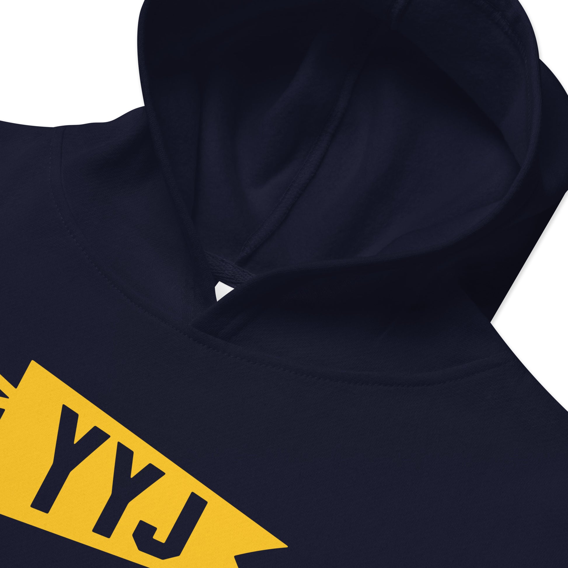 Airport Code Kid's Hoodie - Yellow Graphic • YYJ Victoria • YHM Designs - Image 05