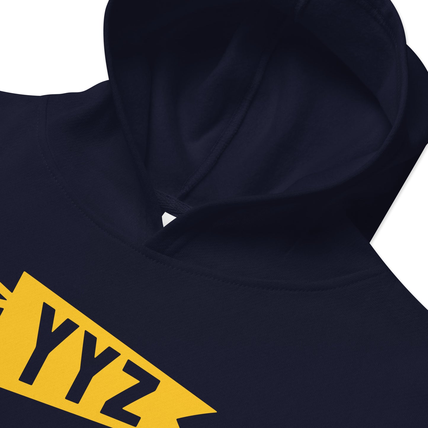 Airport Code Kid's Hoodie - Yellow Graphic • YYZ Toronto • YHM Designs - Image 05