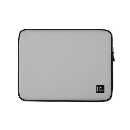 HEL Helsinki Laptop Sleeve • Air Force Lettering - Silver Grey • YHM Designs - Image 01