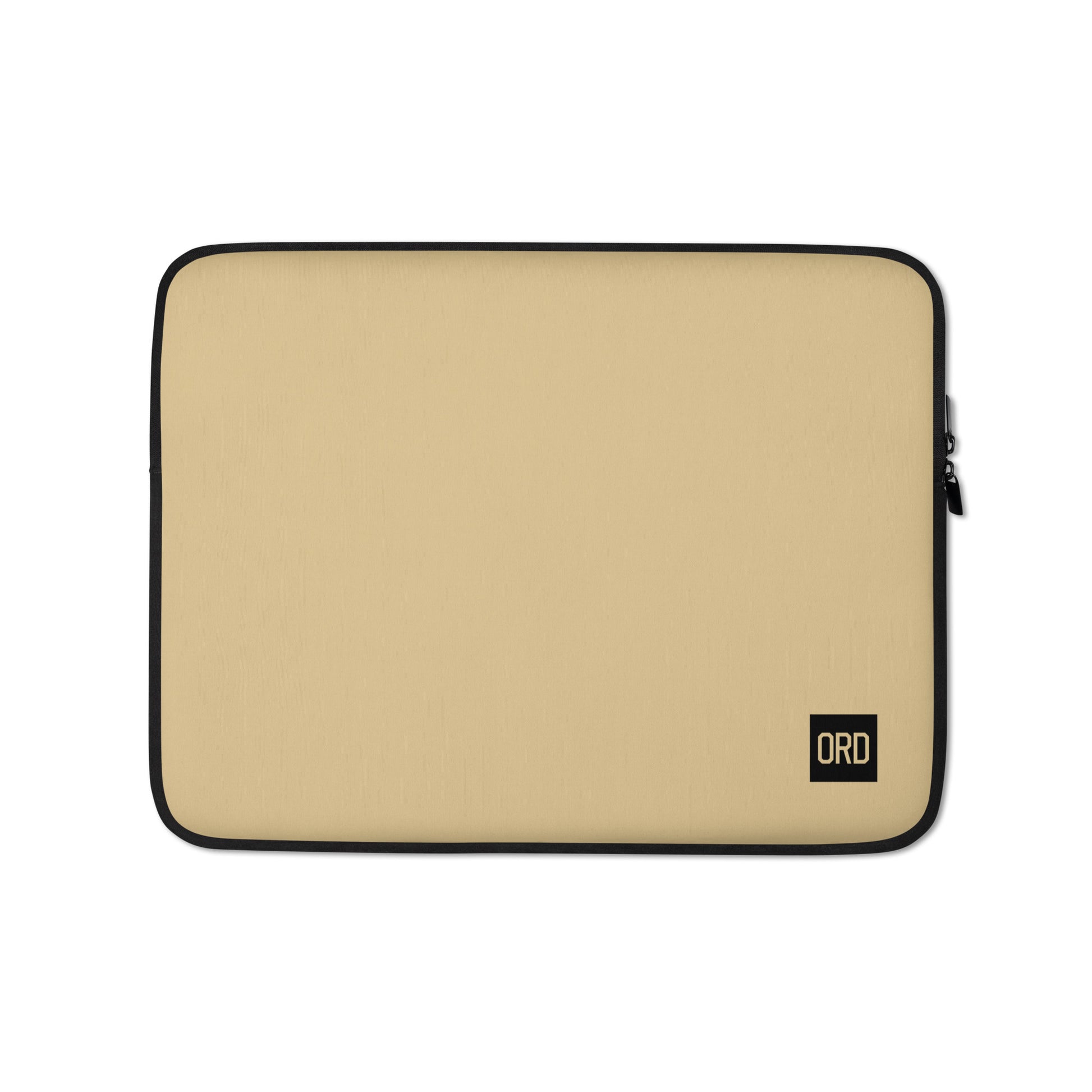 Aviation Gift Laptop Sleeve - Light Brown • ORD Chicago • YHM Designs - Image 01