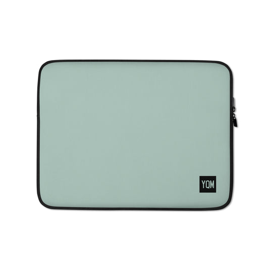 Aviation Gift Laptop Sleeve - Opal Green • YQM Moncton • YHM Designs - Image 01