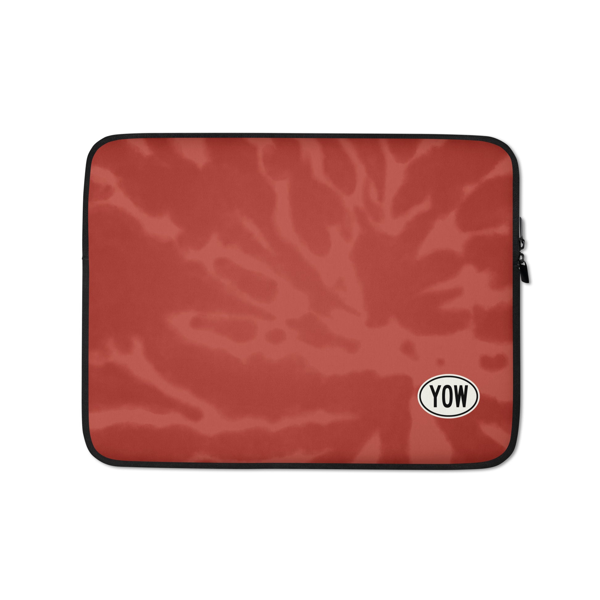 Travel Gift Laptop Sleeve - Red Tie-Dye • YOW Ottawa • YHM Designs - Image 01