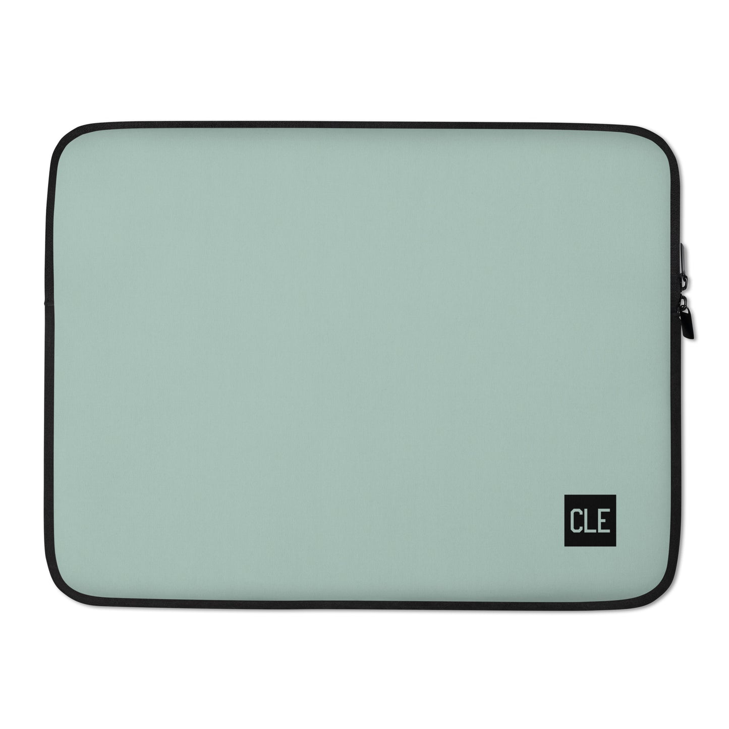 Aviation Gift Laptop Sleeve - Opal Green • CLE Cleveland • YHM Designs - Image 02