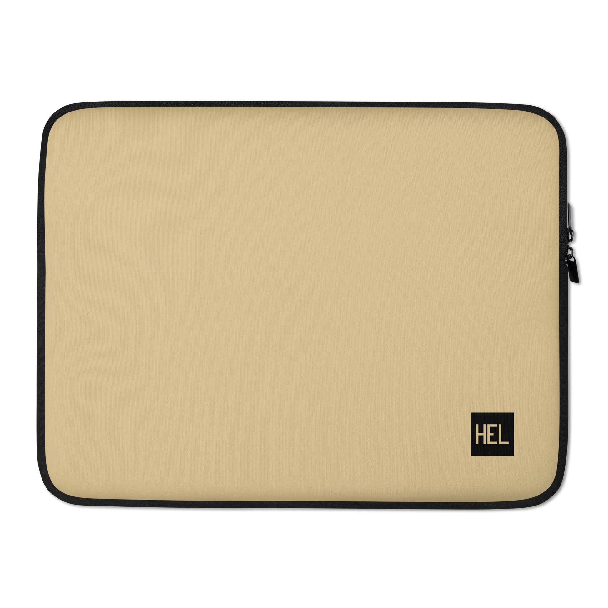 HEL Helsinki Laptop Sleeve • Air Force Lettering - Light Brown • YHM Designs - Image 02