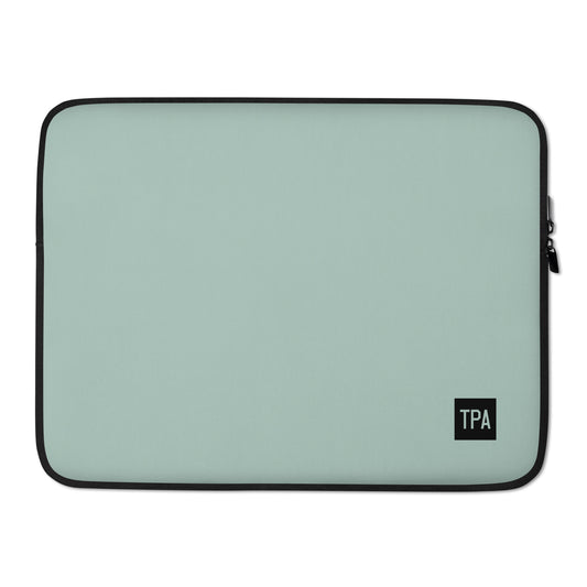 Aviation Gift Laptop Sleeve - Opal Green • TPA Tampa • YHM Designs - Image 02