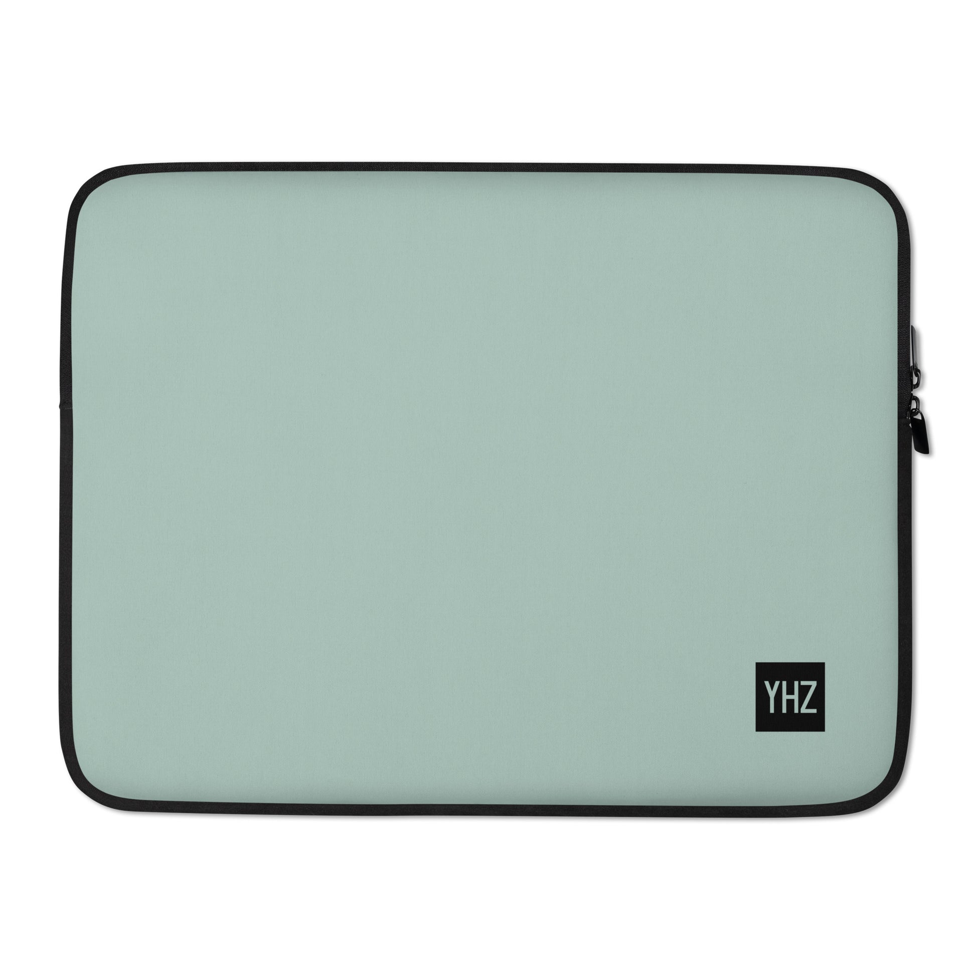 Aviation Gift Laptop Sleeve - Opal Green • YHZ Halifax • YHM Designs - Image 02
