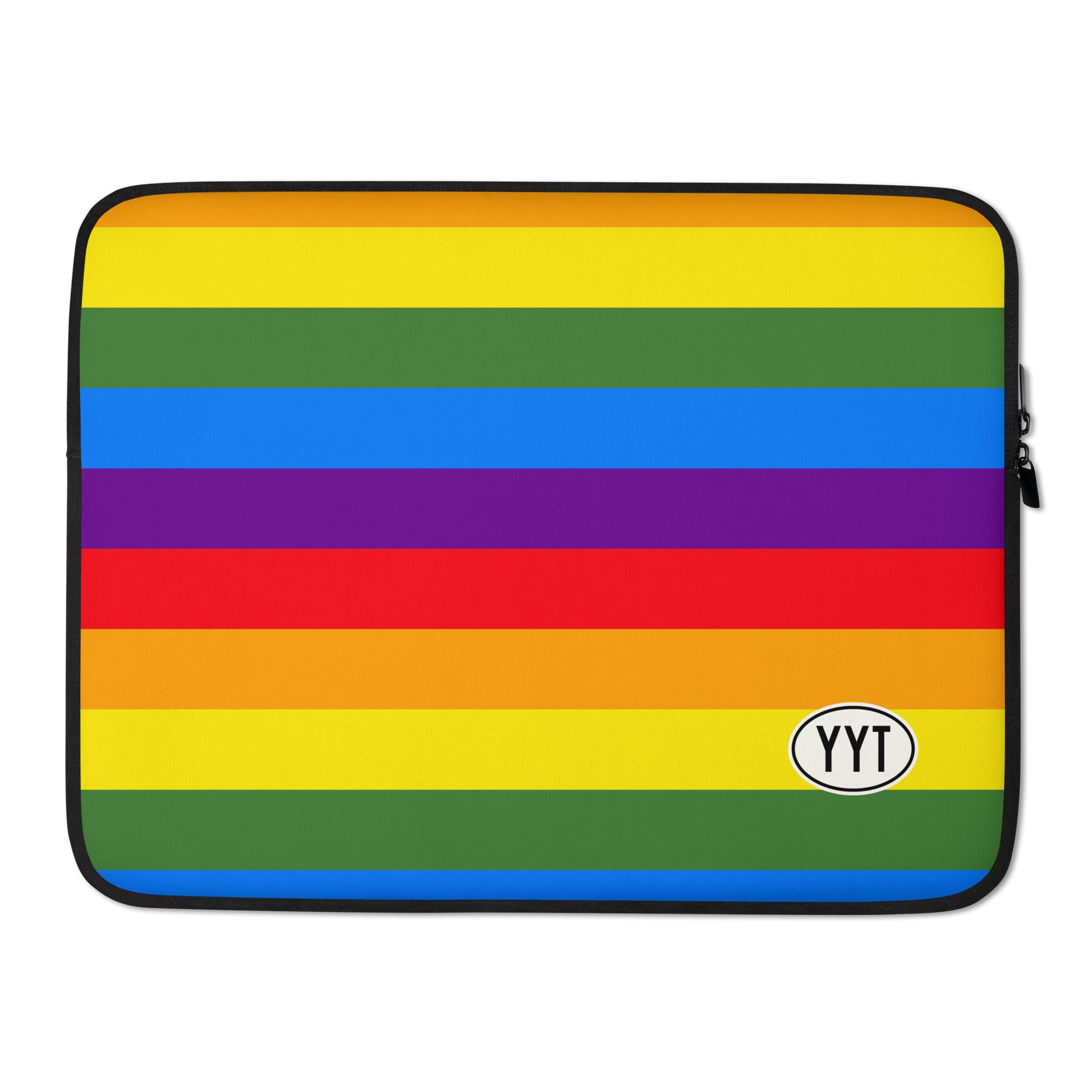 Travel Gift Laptop Sleeve - Rainbow Colours • YYT St. John's • YHM Designs - Image 02