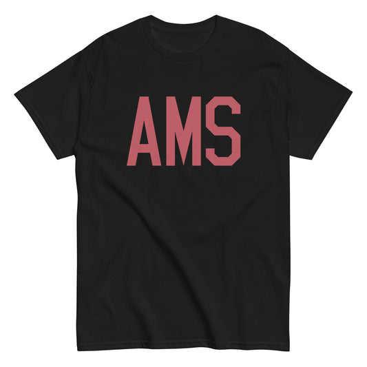 Aviation Enthusiast Men's Tee - Deep Pink Graphic • AMS Amsterdam • YHM Designs - Image 02