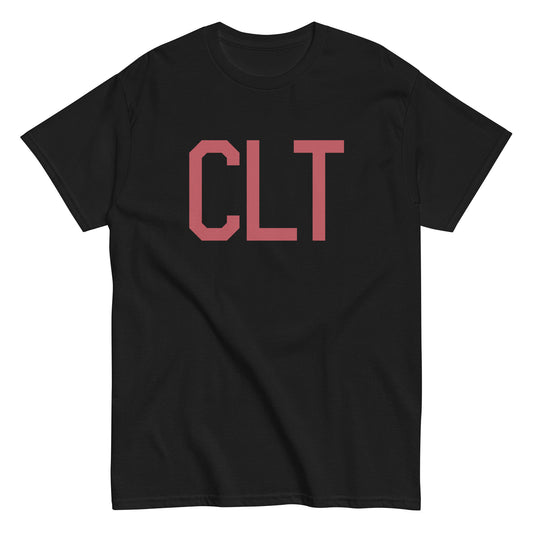 Aviation Enthusiast Men's Tee - Deep Pink Graphic • CLT Charlotte • YHM Designs - Image 02