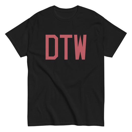 Aviation Enthusiast Men's Tee - Deep Pink Graphic • DTW Detroit • YHM Designs - Image 02