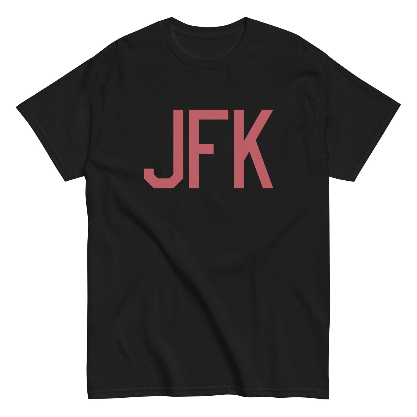 Aviation Enthusiast Men's Tee - Deep Pink Graphic • JFK New York City • YHM Designs - Image 02