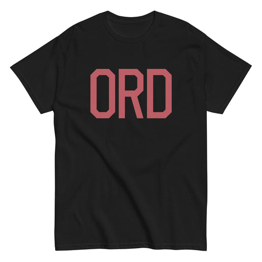 Aviation Enthusiast Men's Tee - Deep Pink Graphic • ORD Chicago • YHM Designs - Image 02
