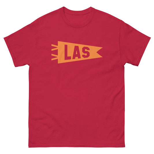 Airport Code Men's T-Shirt - Orange Graphic • LAS Las Vegas • YHM Designs - Image 01
