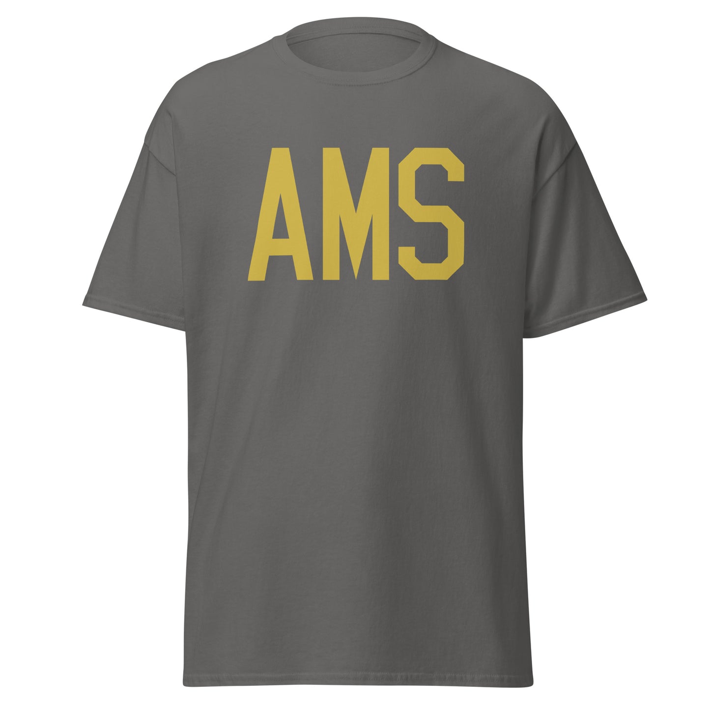 Aviation Enthusiast Men's Tee - Old Gold Graphic • AMS Amsterdam • YHM Designs - Image 05