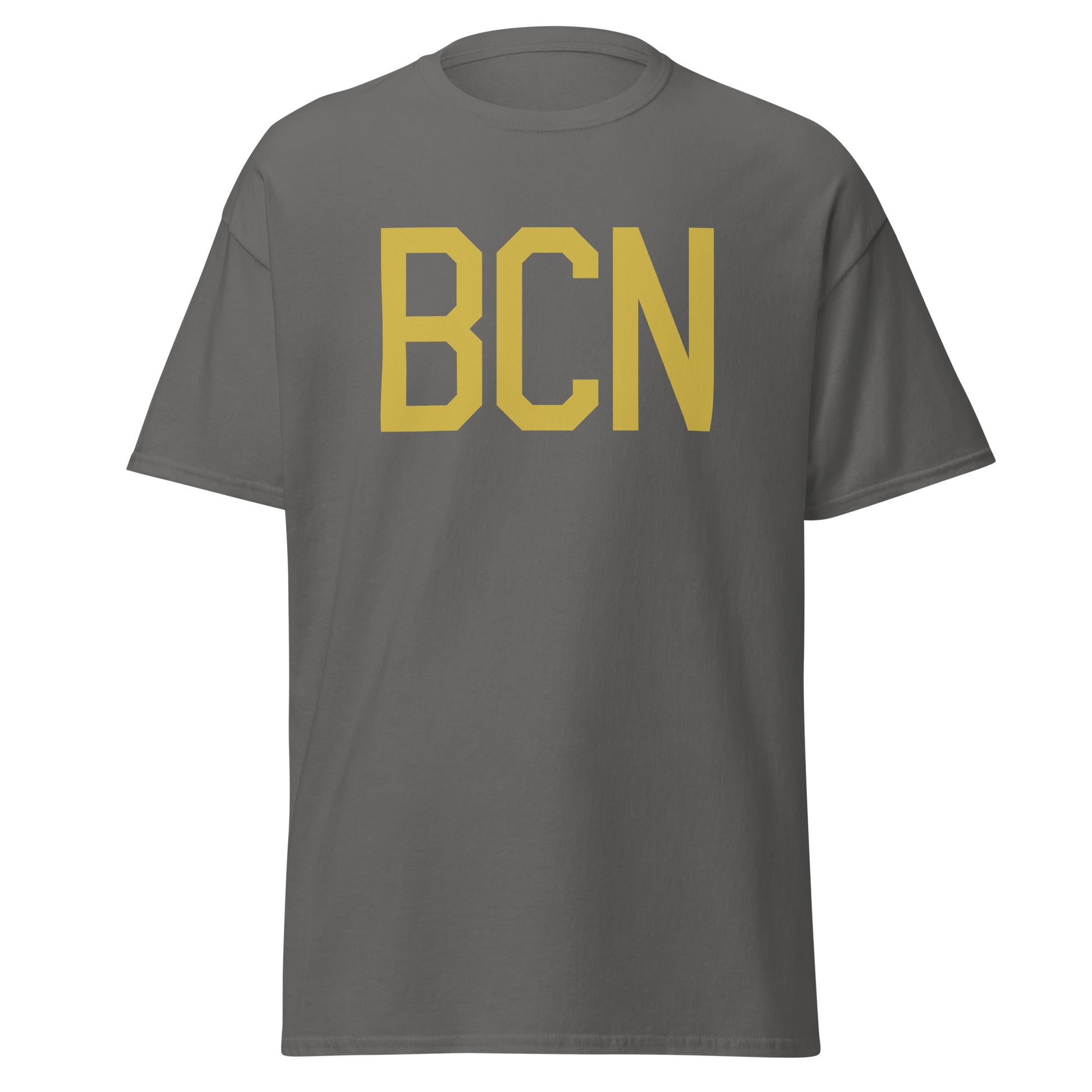 Aviation Enthusiast Men's Tee - Old Gold Graphic • BCN Barcelona • YHM Designs - Image 05