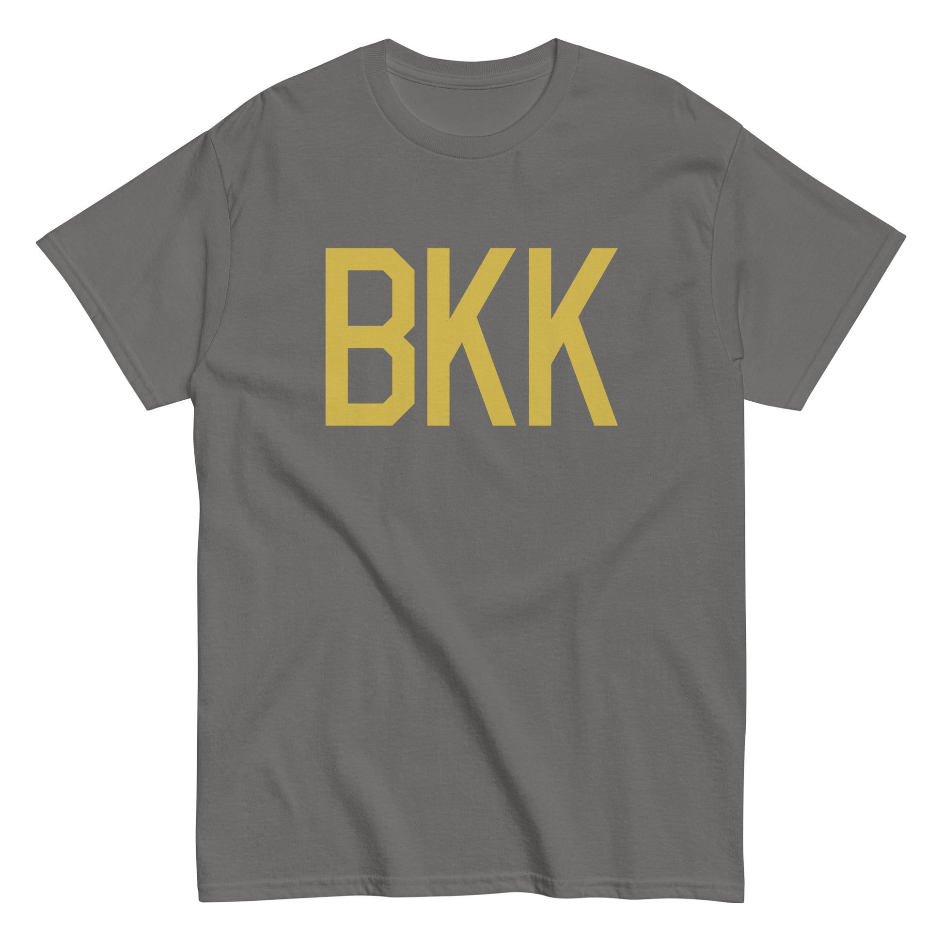 Aviation Enthusiast Men's Tee - Old Gold Graphic • BKK Bangkok • YHM Designs - Image 01