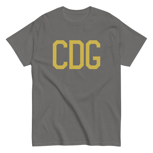 Aviation Enthusiast Men's Tee - Old Gold Graphic • CDG Paris • YHM Designs - Image 01