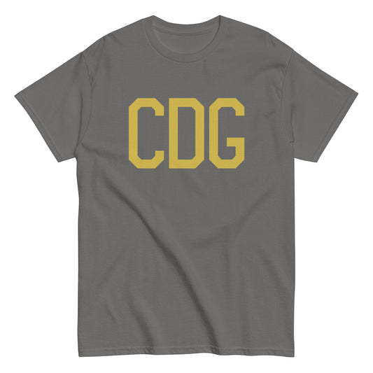 Aviation Enthusiast Men's Tee - Old Gold Graphic • CDG Paris • YHM Designs - Image 01