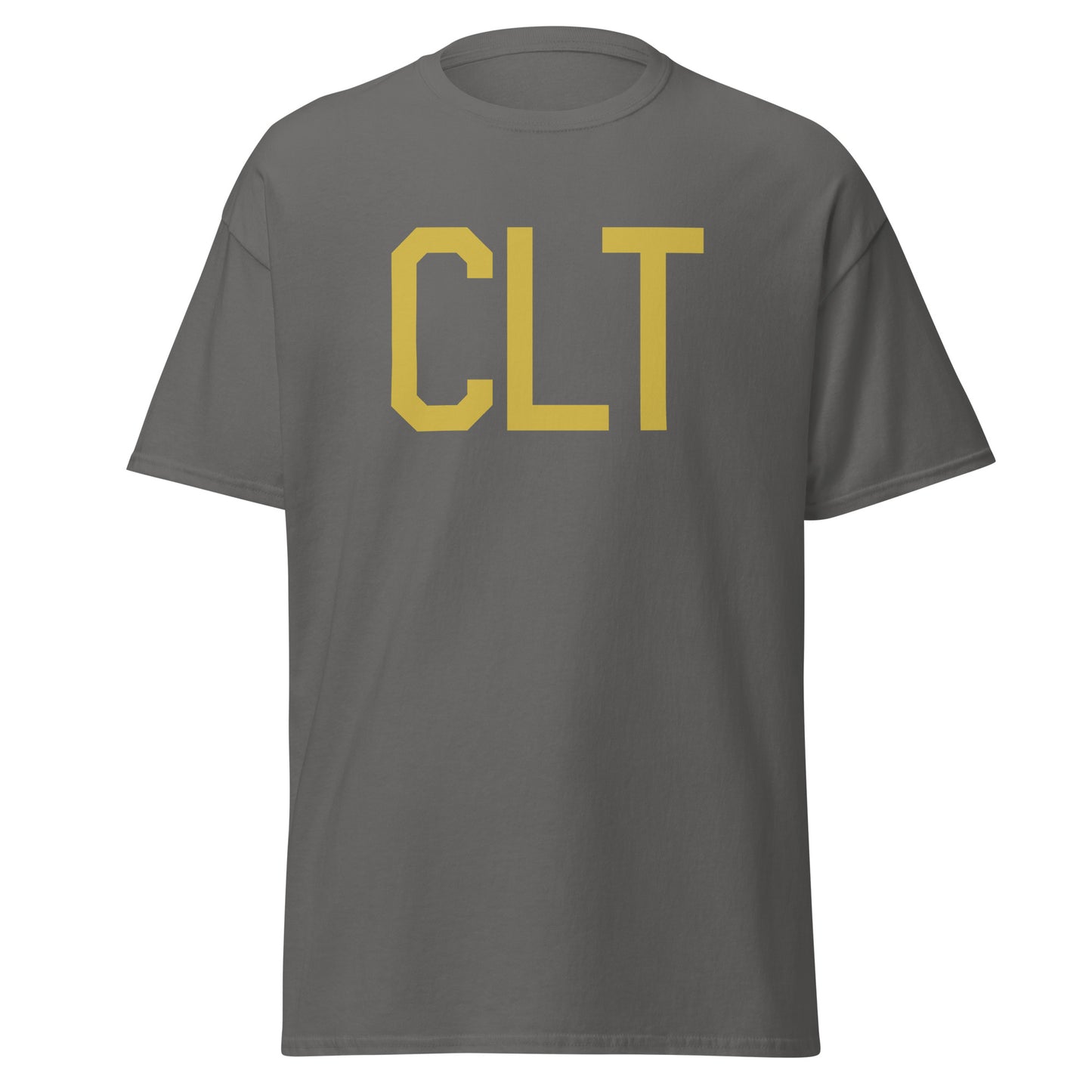 Aviation Enthusiast Men's Tee - Old Gold Graphic • CLT Charlotte • YHM Designs - Image 05