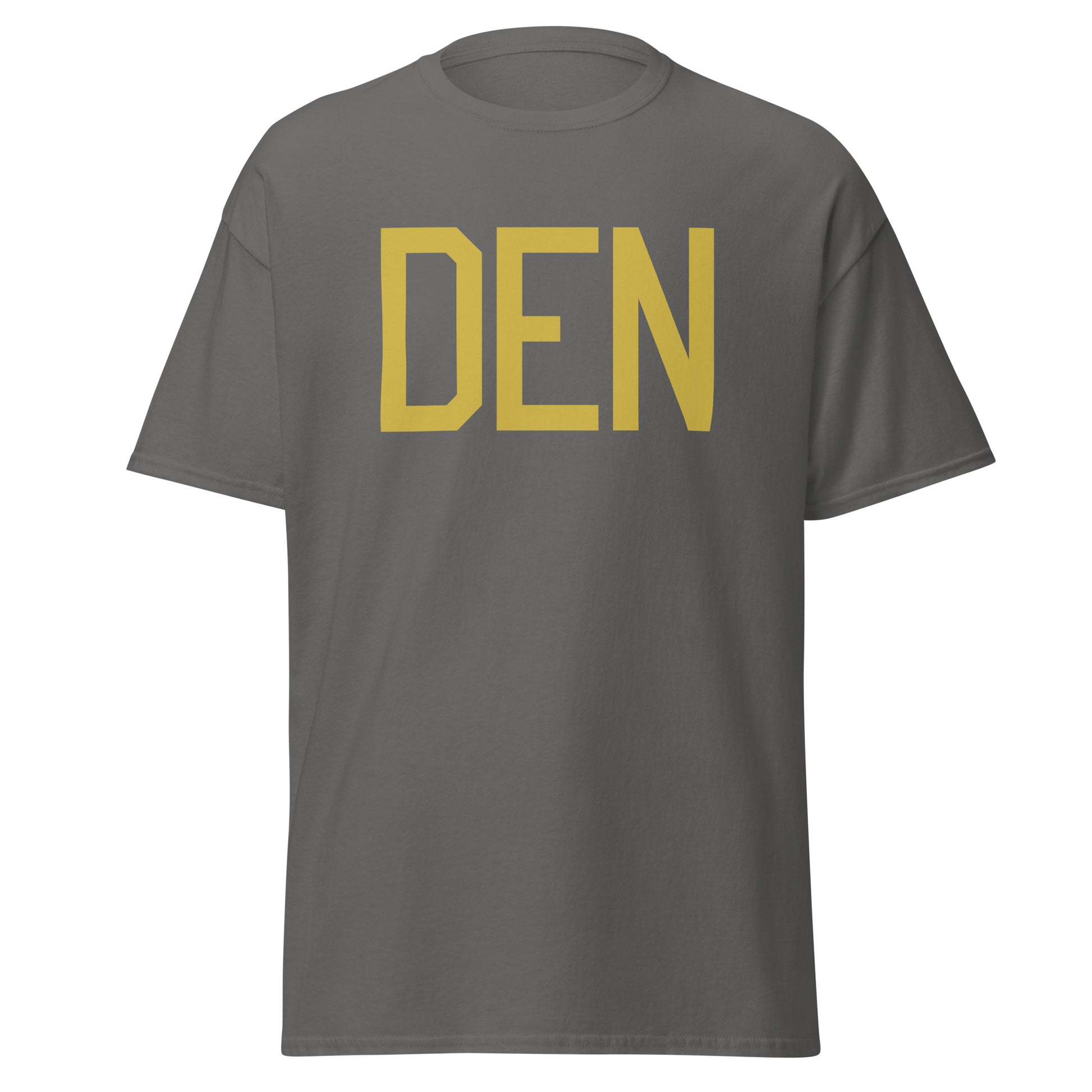 Aviation Enthusiast Men's Tee - Old Gold Graphic • DEN Denver • YHM Designs - Image 05