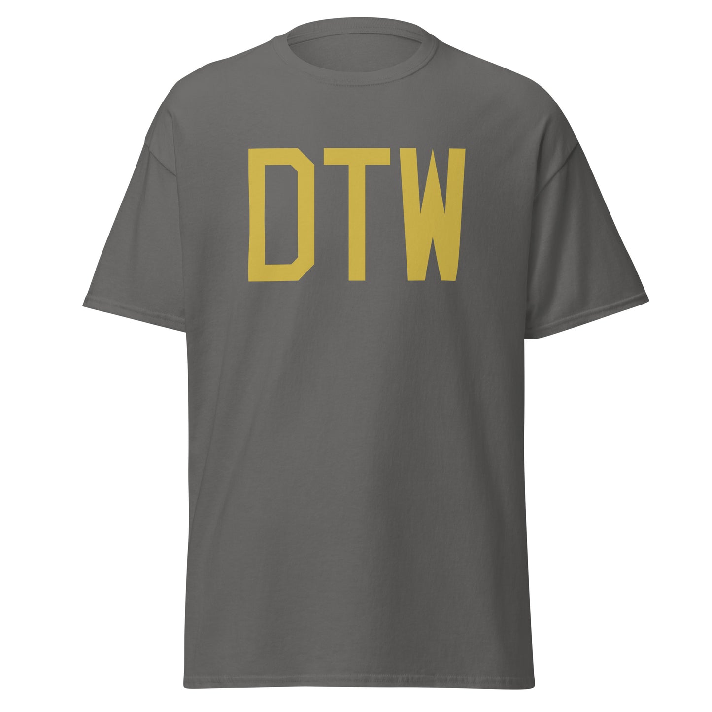 Aviation Enthusiast Men's Tee - Old Gold Graphic • DTW Detroit • YHM Designs - Image 05
