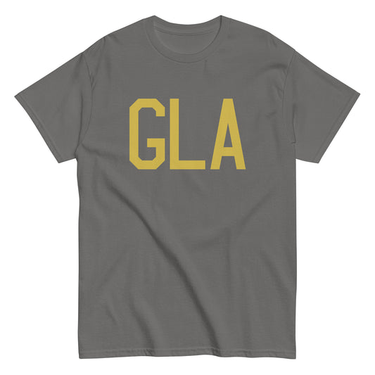 Aviation Enthusiast Men's Tee - Old Gold Graphic • GLA Glasgow • YHM Designs - Image 01