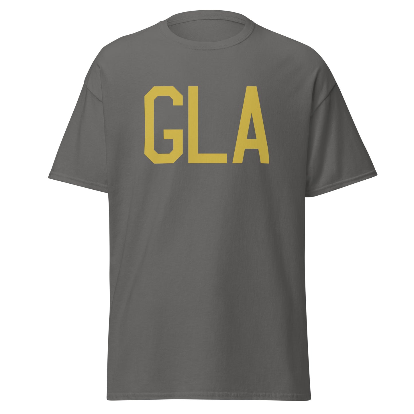 Aviation Enthusiast Men's Tee - Old Gold Graphic • GLA Glasgow • YHM Designs - Image 05