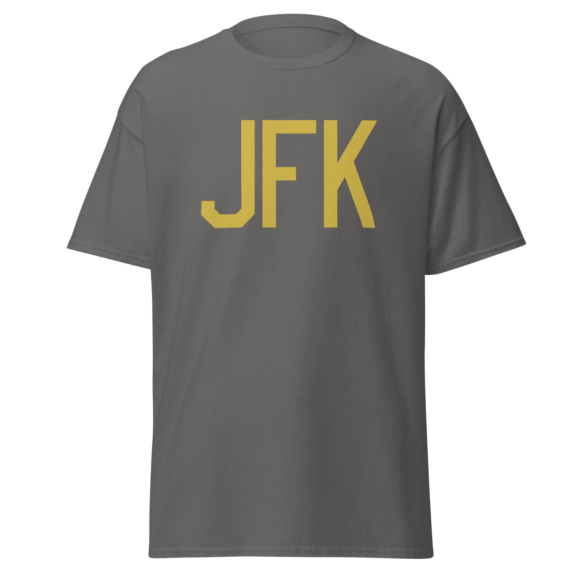 Aviation Enthusiast Men's Tee - Old Gold Graphic • JFK New York City • YHM Designs - Image 05