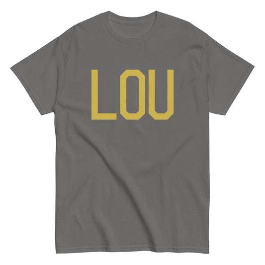 Aviation Enthusiast Men's Tee - Old Gold Graphic • LOU Louisville • YHM Designs - Image 01
