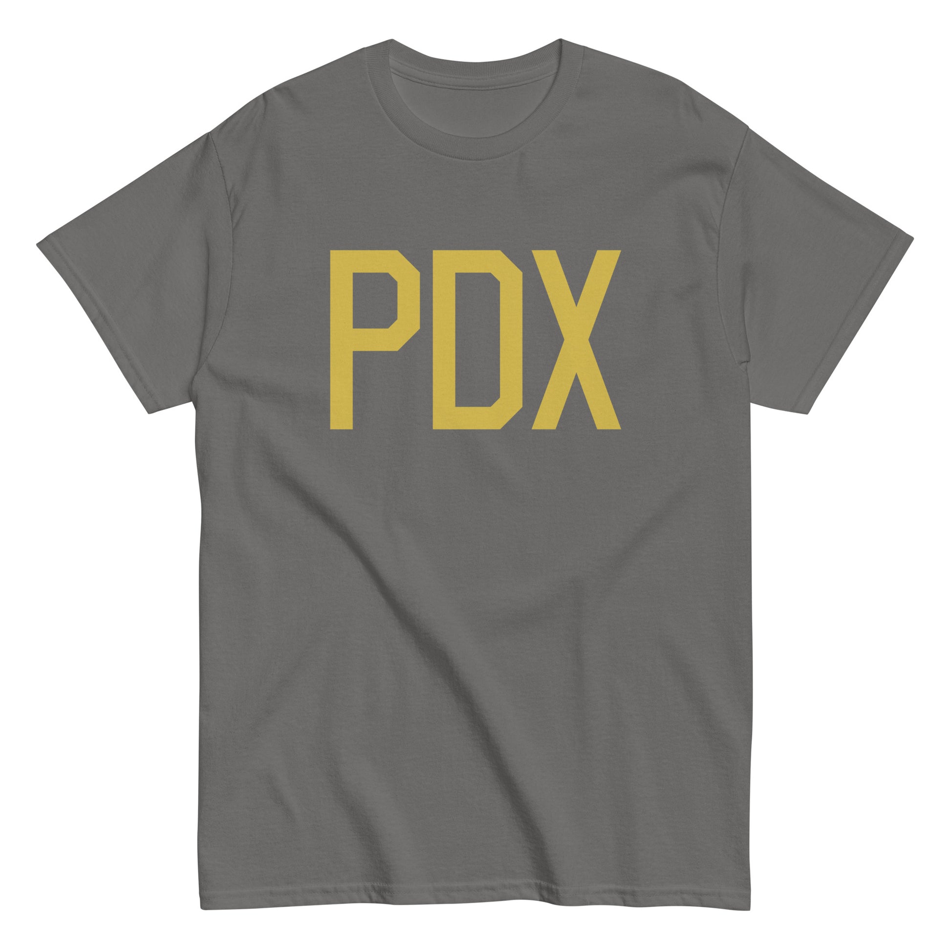 Aviation Enthusiast Men's Tee - Old Gold Graphic • PDX Portland • YHM Designs - Image 01