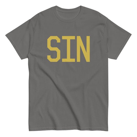 Aviation Enthusiast Men's Tee - Old Gold Graphic • SIN Singapore • YHM Designs - Image 01