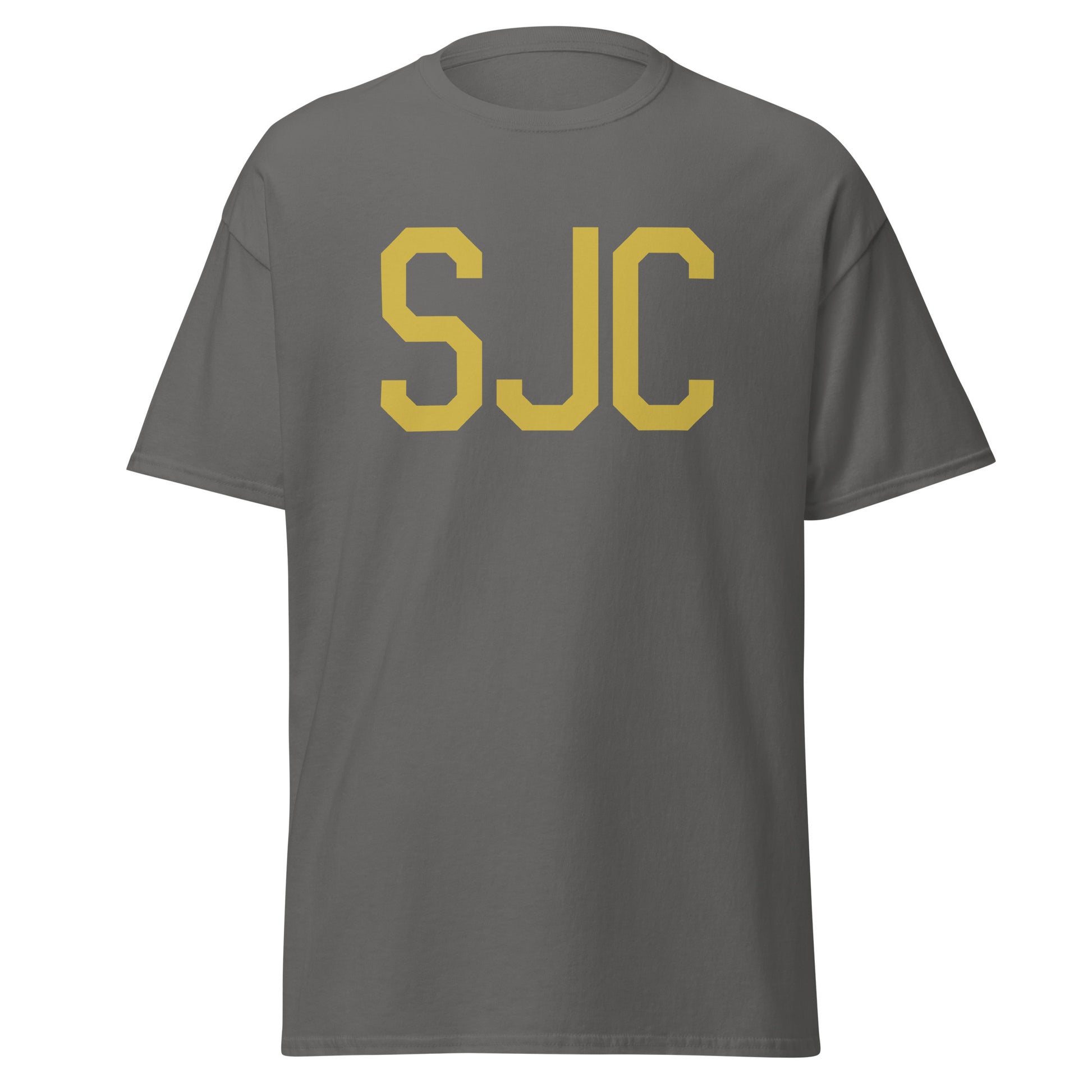 Aviation Enthusiast Men's Tee - Old Gold Graphic • SJC San Jose • YHM Designs - Image 05